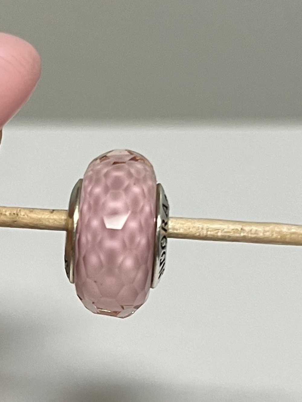 Pandora Light Pink Faceted Murano Glass Charm